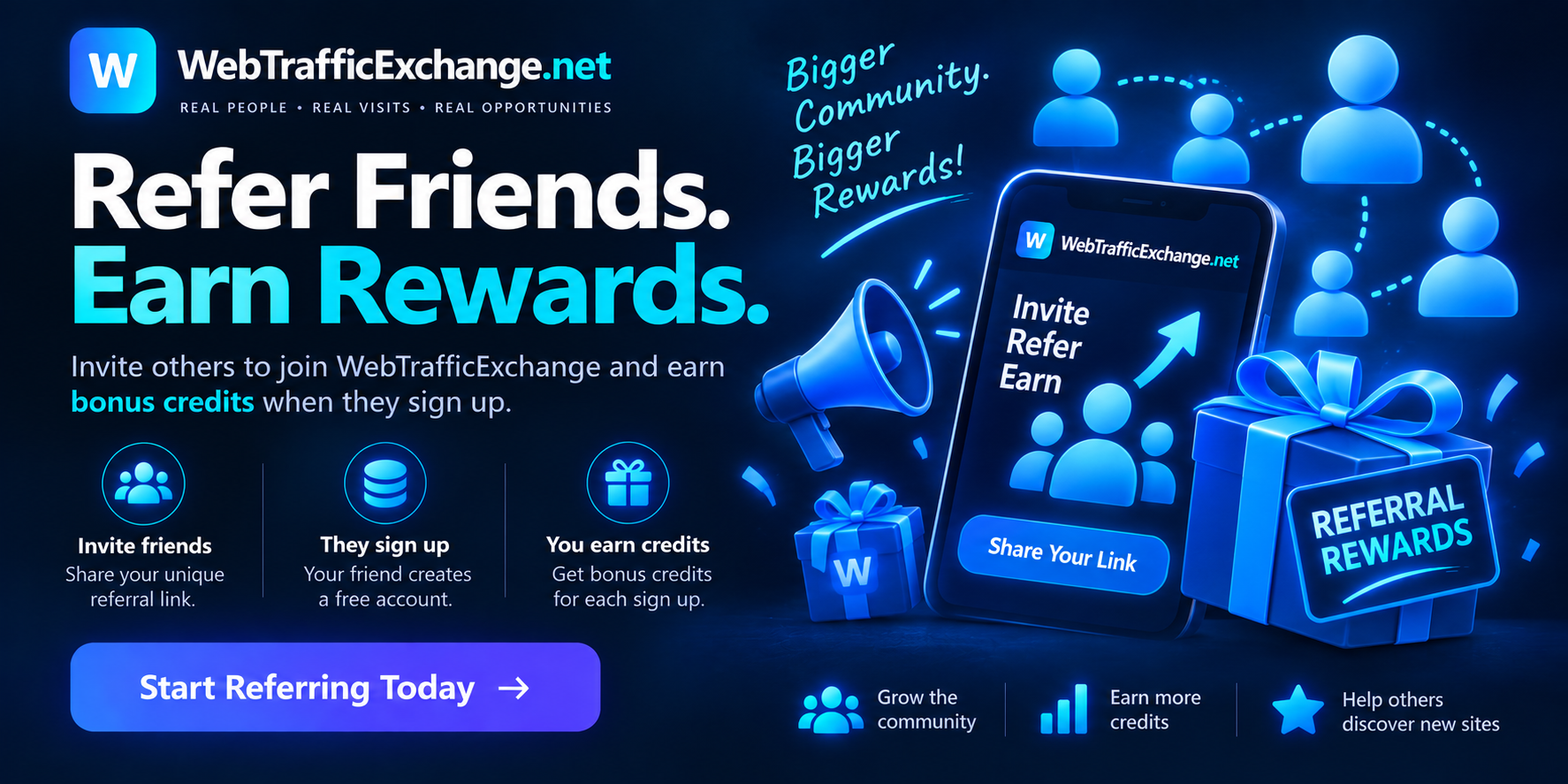 Join WebTrafficExchange and start exchanging website visits